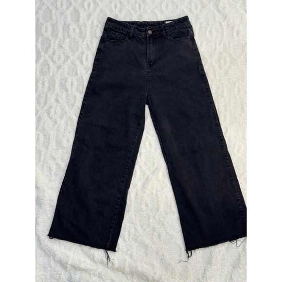 Wishlist Wide Leg Black Denim Jeans Size Smalll - Picture 1 of 11